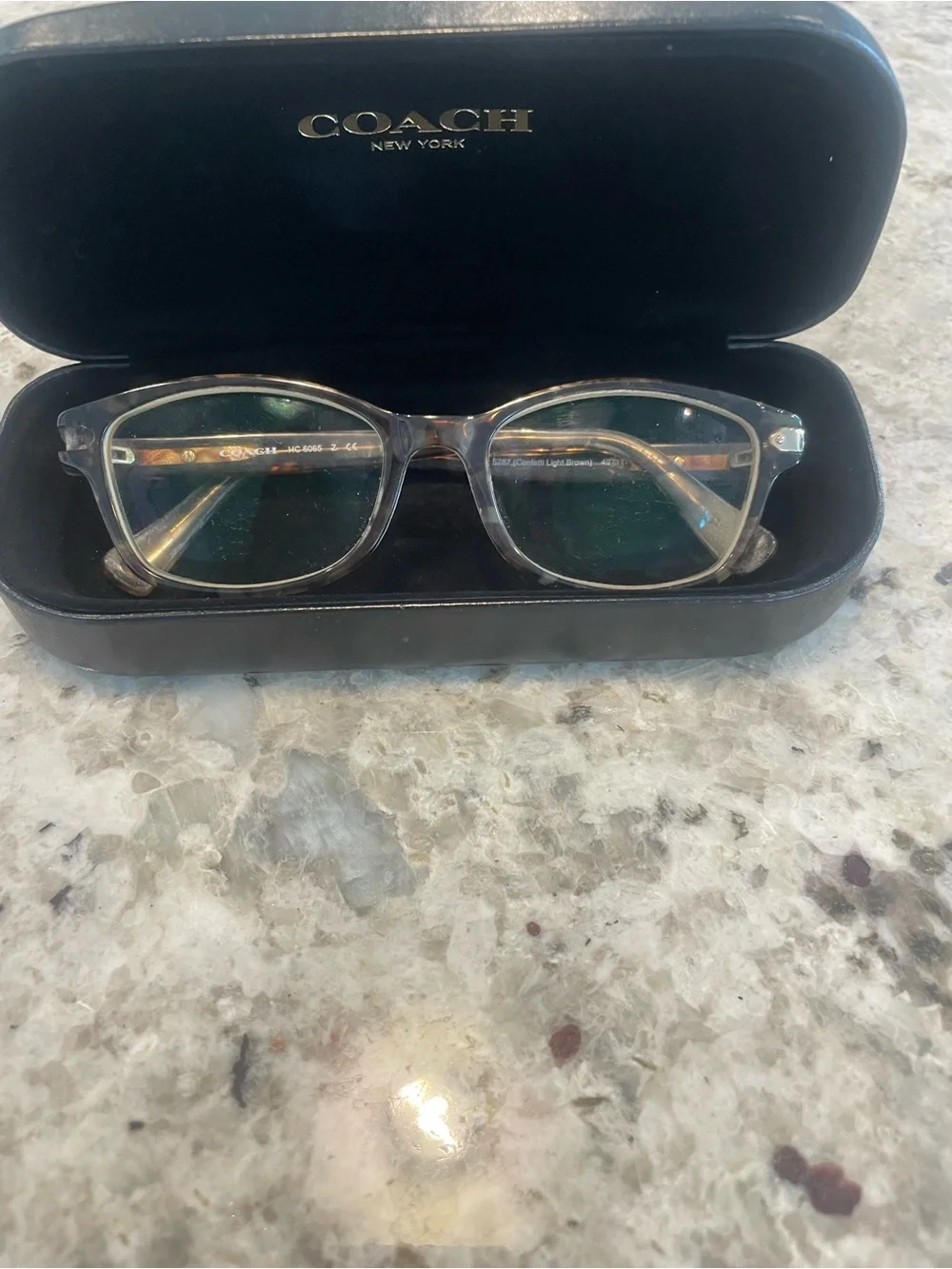 Coach Light Tortoiseshell Eyeglasses with Black Case